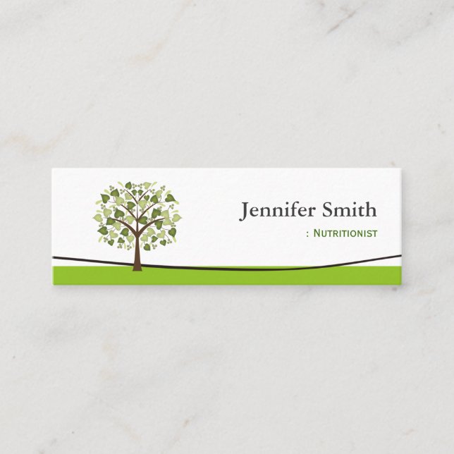 Dietician Nutritionist - Wishing Tree of Hearts Mini Business Card (Front)