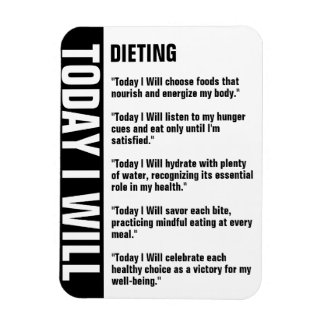 Dieting Goals Reminder Customise Magnet