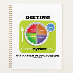 Dieting Is A Matter Of Proportion MyPlate Logo Planner