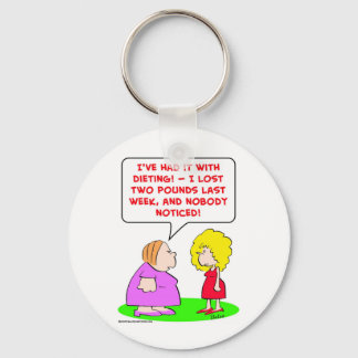 dieting, lost, two, pounds, nobody, noticed key ring