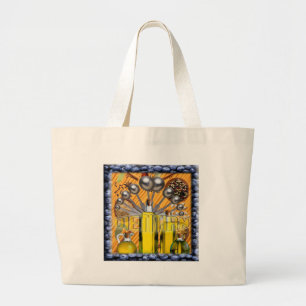 DIETITIAN FOOD COLLAGE LOGO LARGE TOTE BAG