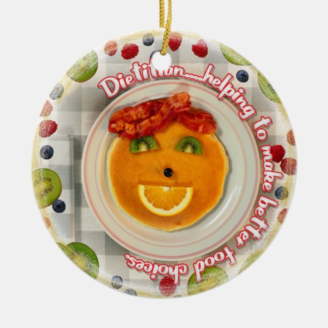 DIETITIAN MOTTO CHRISTMAS ORNAMENT - BETTER FOOD (Front)