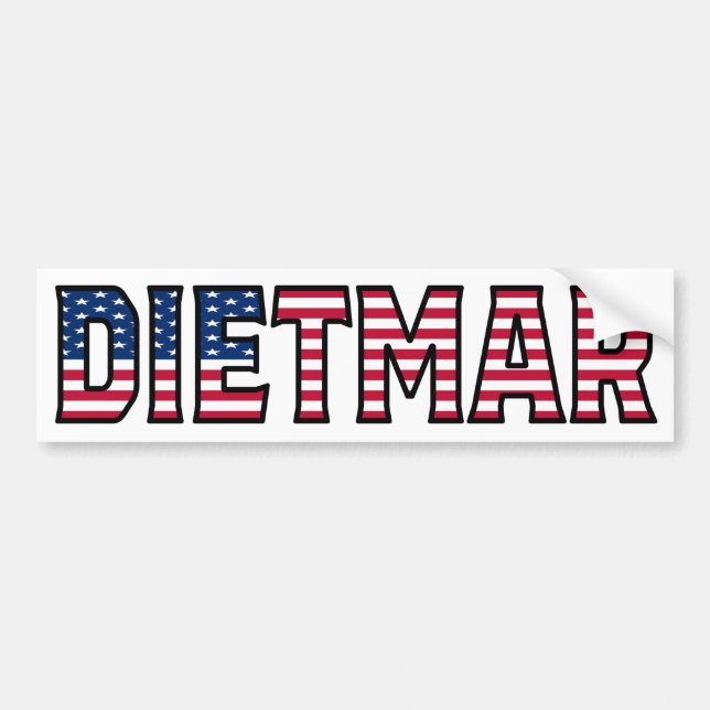 Dietmar Name Vorname USA Aufkleber Sticker Auto (Front)