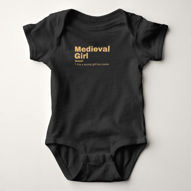 dieval  Girl - Medieval  Baby Bodysuit (Front)