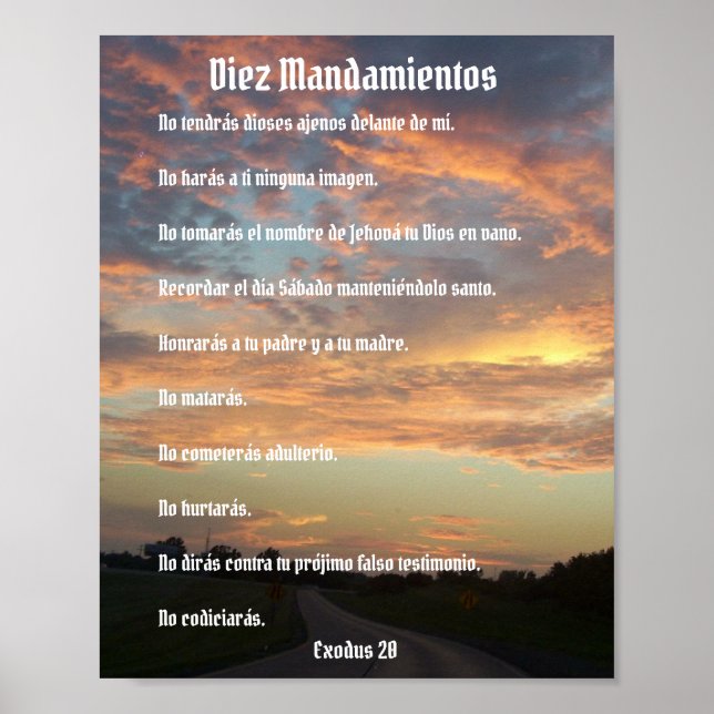 Diez Mandamientos - cielos de viaje Poster (Front)
