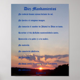 Diez Mandamientos - Puesta de sol Poster