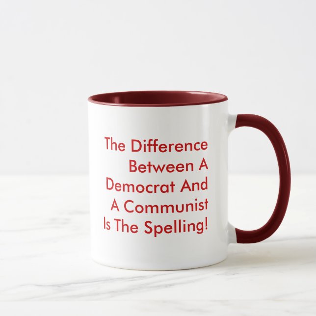 Difference Between A Democrat And A Communist Mug (Right)