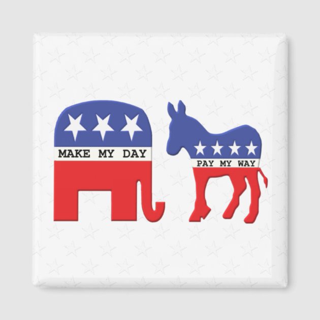 Difference Between Republicans And Democrats Funny Magnet | Zazzle