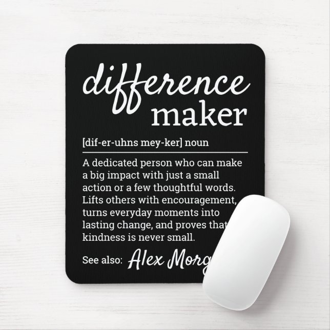 Difference Maker Definition Coworker Appreciation Mouse Mat (With Mouse)