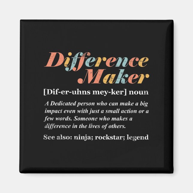 Difference Maker Definition  Magnet (Front)