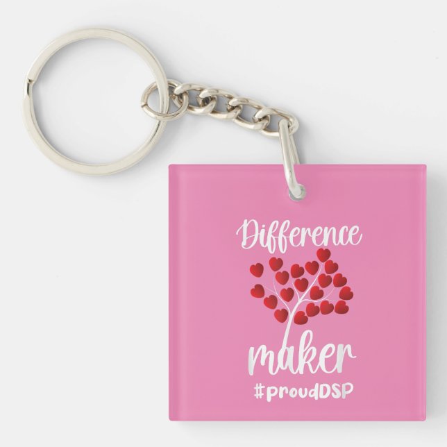 Difference Maker Direct Support Professional gifts Key Ring (Front)