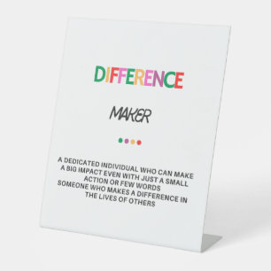 Difference Maker Gifts For Women, Thank You Gifts Pedestal Sign