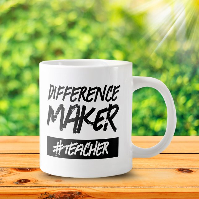 Difference Maker Hashtag Job Title Large Coffee Mug (Difference Maker #Jobtitle Giant Coffee Mug Cover Photo.)