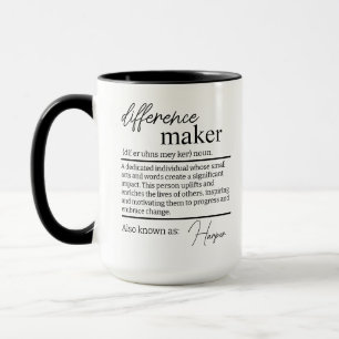Difference Maker Mug, Personalised Difference Make Mug