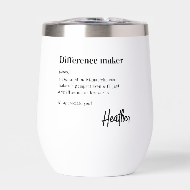 Difference Maker Thank You Appreciation Gifts (Front)