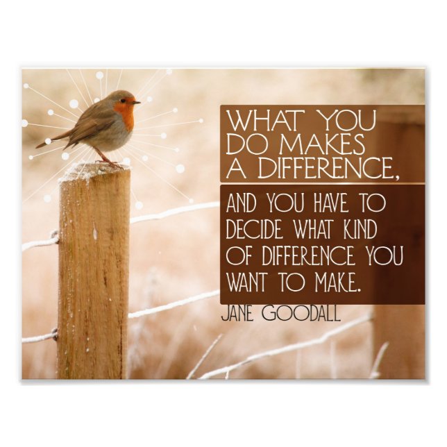 Difference You Want To Make Photo Print (Front)