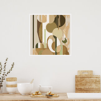 Different Abstract Shapes and Colours Poster