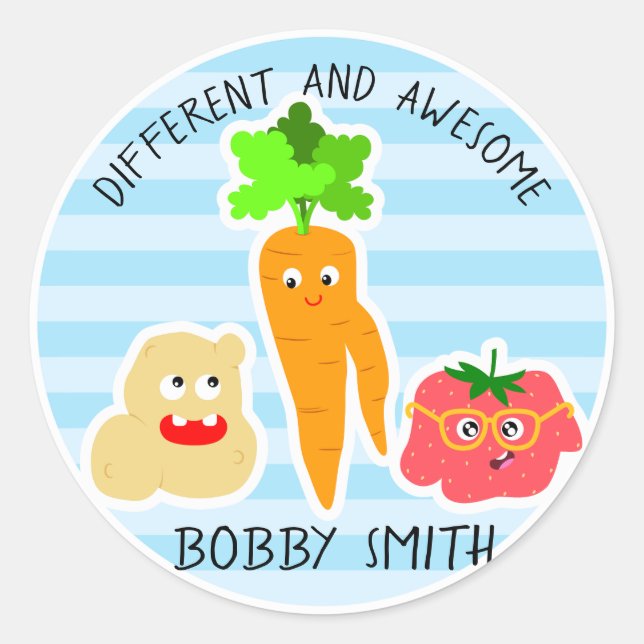 Different and Awesome stickers (Front)