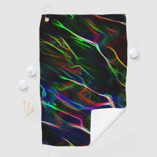 Different and strange tangle of coloured lines golf towel