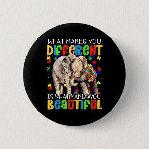 Different Beautiful Autism Awareness Puzzle Piece 6 Cm Round Badge