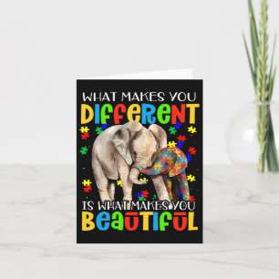 Different Beautiful Autism Awareness Puzzle Piece  Card