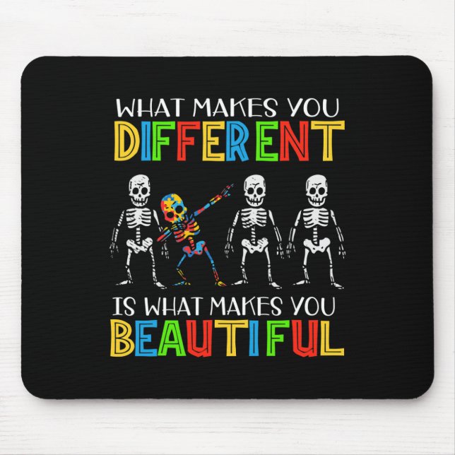 Different Beautiful Autism Awareness Puzzle Piece  Mouse Mat (Front)