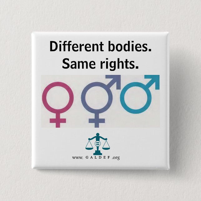 Different bodies. Same rights. Button (Front)