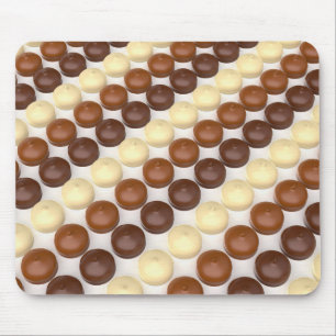 Different chocolate coated marshmallows mouse mat