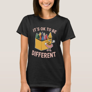 Different Crayon Box Funny Teacher Student Art Bac T-Shirt