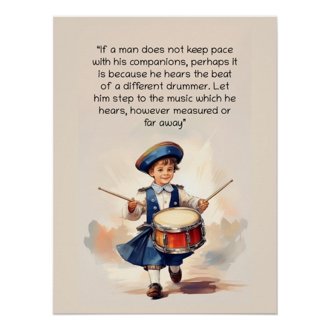 Different Drummer Art  Poster (Front)