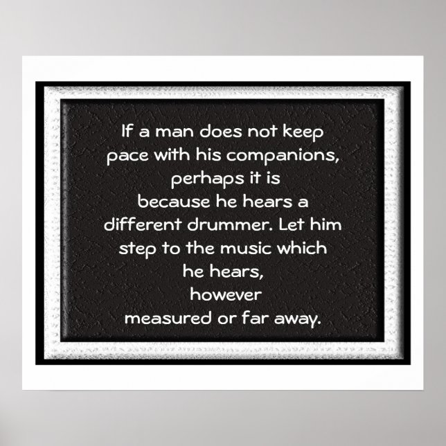 Different Drummer - Quote Poster (Front)