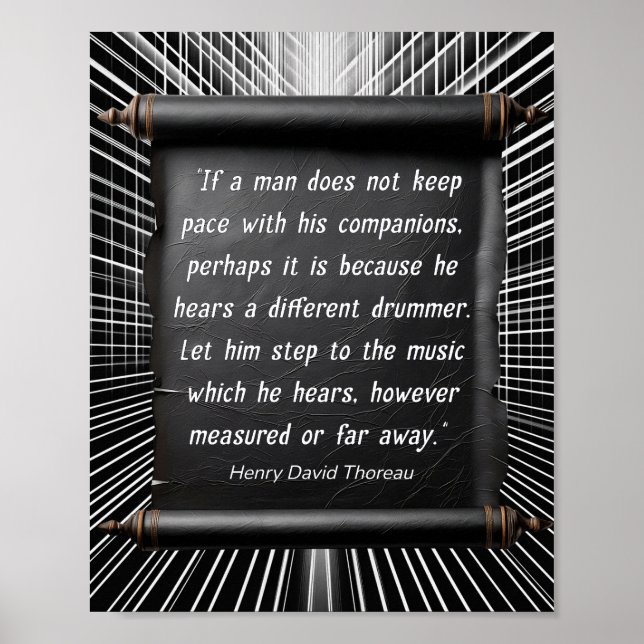 Different Drummer Quote Thoreau Series 1 Poster (Front)