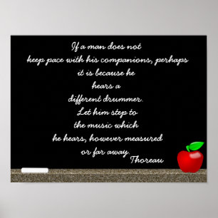 Different drummer - Thoreau quote print