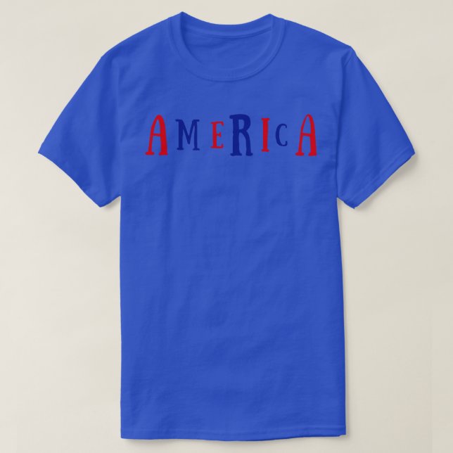 different font sizes horizontal america T-Shirt (Design Front)