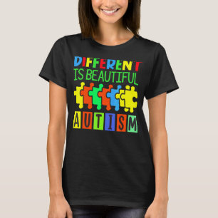 Different If Beautiful Autism Autistic Support Mum T-Shirt