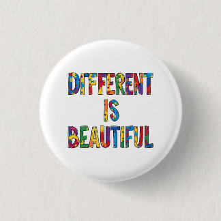 Different Is Beautiful - Autism Awareness 3 Cm Round Badge