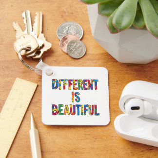 Different Is Beautiful - Autism Awareness  Key Ring