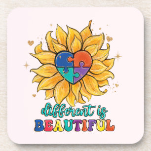Different is Beautiful Autism Coaster