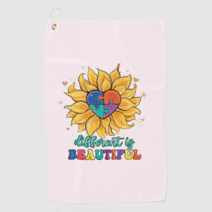 Different is Beautiful Autism Golf Towel
