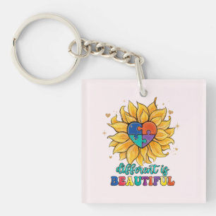 Different is Beautiful Autism Key Ring