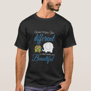 Different Is What Makes You Beautiful Autism Aware T-Shirt