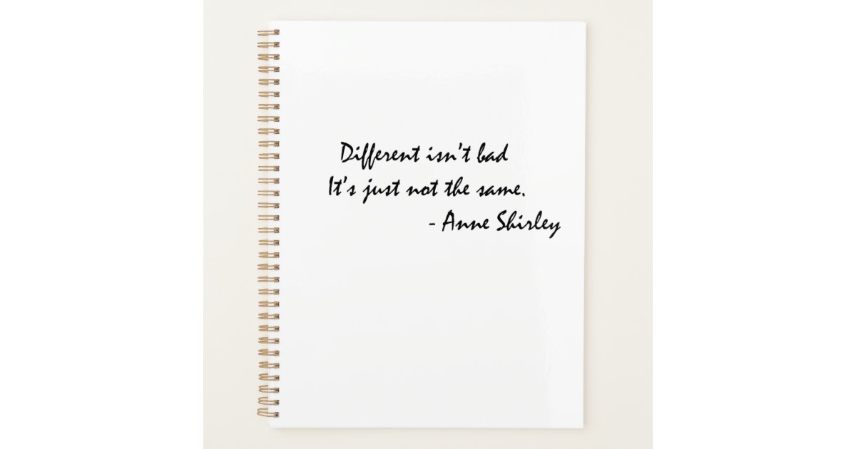 Different Isn T Bad It S Just Not The Same Planner Zazzle Co Uk