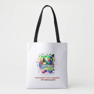 Different Isn't Broken, It's Brilliant – Neurodive Tote Bag