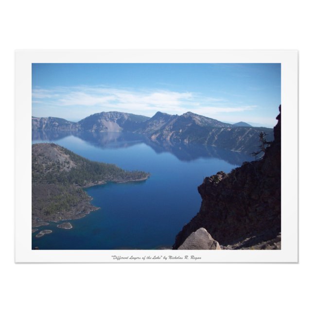 "Different Layers of the Lake" Crater Lake Photo Print (Front)