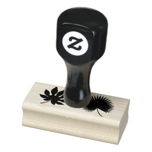 different leaf rubber stamp