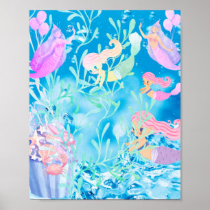  different mermaid  poster