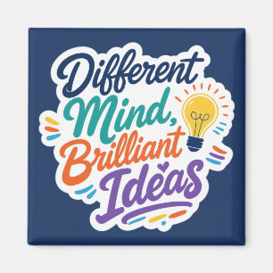 Different Mind Brilliant Ideas Autism ADHD Magnet