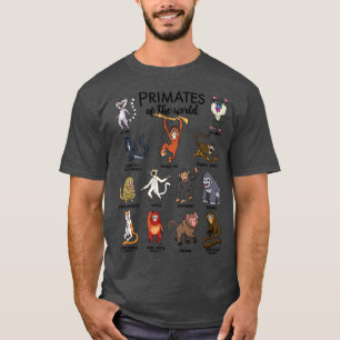 Different monkeys types of primates T-Shirt
