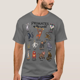 Different monkeys types of primates T-Shirt