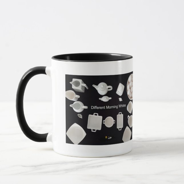 DIFFERENT MORNING WHITES MUG (Left)